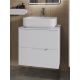 Тумба с раковиной Orange Лайн Li-60TuwMDF+B05-500W 60 см белый матовый