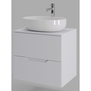Тумба с раковиной Orange Лайн Li-60TuwMDF+B05-520W 60 см белый матовый
