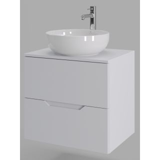 Тумба с раковиной Orange Лайн Li-60TuwMDF+B07-420W 60 см белый матовый