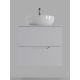 Тумба с раковиной Orange Лайн Li-60TuwMDF+B07-420W 60 см белый матовый