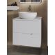 Тумба с раковиной Orange Лайн Li-60TuwMDF+B07-420W 60 см белый матовый