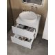 Тумба с раковиной Orange Лайн Li-60TuwMDF+B07-500W 60 см белый матовый