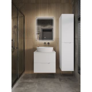 Тумба с раковиной Orange Лайн Li-60TuwMDF+B07-500W 60 см белый матовый
