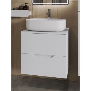 Тумба с раковиной Orange Лайн Li-60TuwMDF+B07-540W 60 см белый матовый