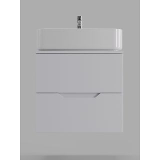 Тумба с раковиной Orange Лайн Li-60TuwMDF+B07-600W 60 см белый матовый