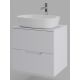 Тумба с раковиной Orange Лайн Li-60TuwMDF+B08-500W 60 см белый матовый