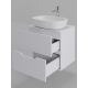 Тумба с раковиной Orange Лайн Li-60TuwMDF+B08-500W 60 см белый матовый