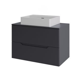 Тумба с раковиной Orange Лайн Li-70TugMDF+B04-500W 70 см графит матовый