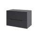 Тумба с раковиной Orange Лайн Li-70TugMDF+B07-500W 70 см графит матовый