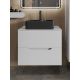 Тумба с раковиной Orange Лайн Li-70TuwMDF+B01-475MB 70 см белый матовый/чёрный матовый