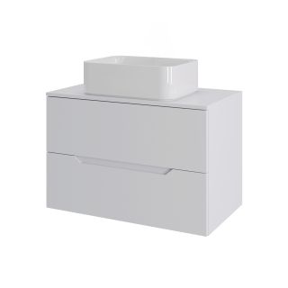 Тумба с раковиной Orange Лайн Li-70TuwMDF+B02-460W 70 см белый матовый