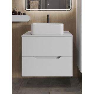 Тумба с раковиной Orange Лайн Li-70TuwMDF+B02-460W 70 см белый матовый