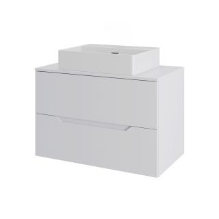 Тумба с раковиной Orange Лайн Li-70TuwMDF+B04-500W 70 см белый матовый