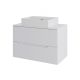 Тумба с раковиной Orange Лайн Li-70TuwMDF+B04-500W 70 см белый матовый