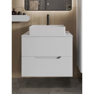 Тумба с раковиной Orange Лайн Li-70TuwMDF+B04-500W 70 см белый матовый