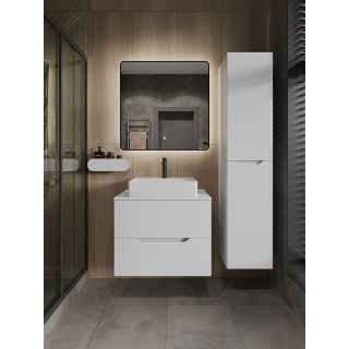 Тумба с раковиной Orange Лайн Li-70TuwMDF+B04-500W 70 см белый матовый