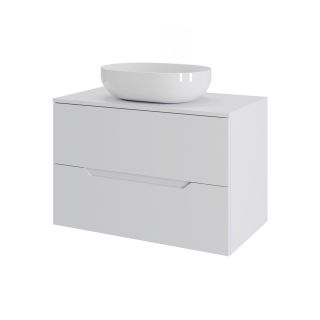 Тумба с раковиной Orange Лайн Li-70TuwMDF+B05-480W 70 см белый матовый