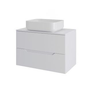 Тумба с раковиной Orange Лайн Li-70TuwMDF+B05-500W 70 см белый матовый