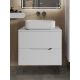Тумба с раковиной Orange Лайн Li-70TuwMDF+B05-500W 70 см белый матовый