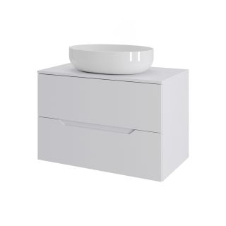 Тумба с раковиной Orange Лайн Li-70TuwMDF+B05-520W 70 см белый матовый