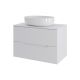 Тумба с раковиной Orange Лайн Li-70TuwMDF+B05-520W 70 см белый матовый