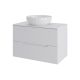 Тумба с раковиной Orange Лайн Li-70TuwMDF+B07-420W 70 см белый матовый