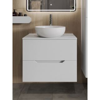 Тумба с раковиной Orange Лайн Li-70TuwMDF+B07-420W 70 см белый матовый