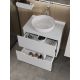 Тумба с раковиной Orange Лайн Li-70TuwMDF+B07-420W 70 см белый матовый
