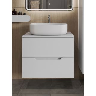 Тумба с раковиной Orange Лайн Li-70TuwMDF+B07-540W 70 см белый матовый