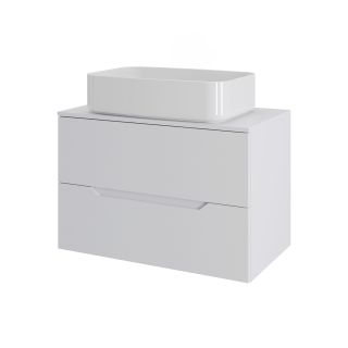 Тумба с раковиной Orange Лайн Li-70TuwMDF+B07-600W 70 см белый матовый