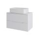 Тумба с раковиной Orange Лайн Li-70TuwMDF+B07-600W 70 см белый матовый