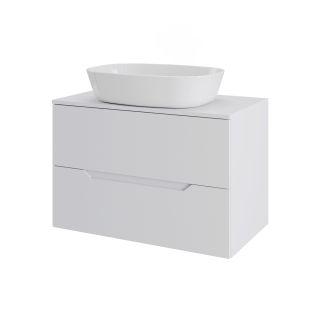 Тумба с раковиной Orange Лайн Li-70TuwMDF+B08-500W 70 см белый матовый