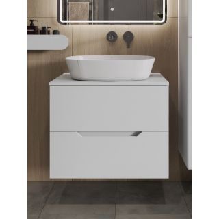 Тумба с раковиной Orange Лайн Li-70TuwMDF+B08-500W 70 см белый матовый