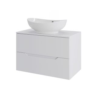 Тумба с раковиной Orange Лайн Li-70TuwMDF+B08-585W 70 см белый матовый