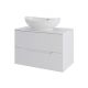 Тумба с раковиной Orange Лайн Li-70TuwMDF+B08-585W 70 см белый матовый