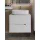 Тумба с раковиной Orange Лайн Li-70TuwMDF+B08-600W 70 см белый матовый