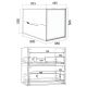 Тумба с раковиной Orange Лайн Li-80TuMi+Ra 80 см мятный матовый