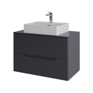 Тумба с раковиной Orange Лайн Li-80TugMDF+B04-500W  80 см графит матовый