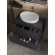 Тумба с раковиной Orange Лайн Li-80TugMDF+B05-520W 80 см графит матовый