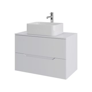 Тумба с раковиной Orange Лайн Li-80TuwMDF+B02-460W 80 см белый матовый