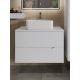 Тумба с раковиной Orange Лайн Li-80TuwMDF+B02-460W 80 см белый матовый