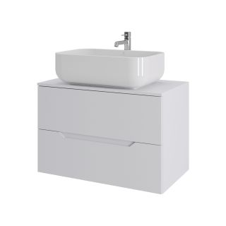 Тумба с раковиной Orange Лайн Li-80TuwMDF+B03-600W 80 см белый матовый
