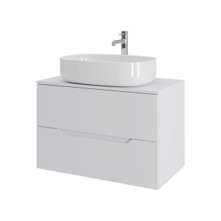 Тумба с раковиной Orange Лайн Li-80TuwMDF+B04-600W 80 см белый матовый