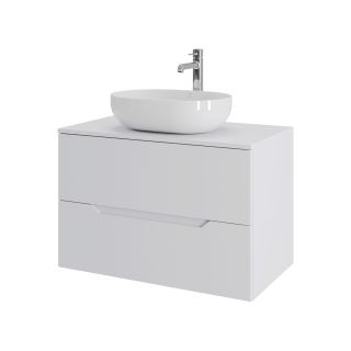 Тумба с раковиной Orange Лайн Li-80TuwMDF+B05-480W 80 см белый матовый