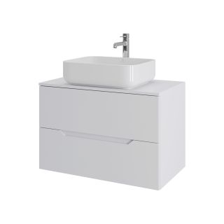 Тумба с раковиной Orange Лайн Li-80TuwMDF+B05-500W 80 см белый матовый
