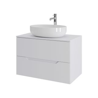 Тумба с раковиной Orange Лайн Li-80TuwMDF+B05-520W 80 см белый матовый