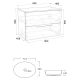 Тумба с раковиной Orange Лайн Li-80TuwMDF+B05-520W 80 см белый матовый