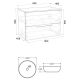 Тумба с раковиной Orange Лайн Li-80TuwMDF+B07-420W 80 см белый матовый