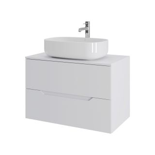 Тумба с раковиной Orange Лайн Li-80TuwMDF+B07-540W 80 см белый матовый