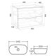 Тумба с раковиной Orange Лайн Li-80TuwMDF+B07-540W 80 см белый матовый